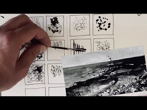 20 of the BEST surface texture ART TECHNIQUES using INDIAN INK] *Van Gogh MARK MAKING*