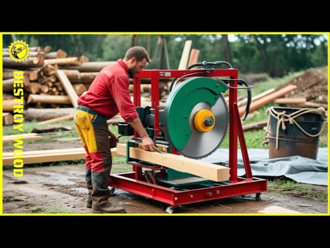 Fastest Automatic Firewood Processing Machine | World's Fastest Wood Cutting Chainsaw #46