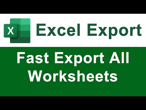 Fast Export All Worksheets into Their Own Excel File