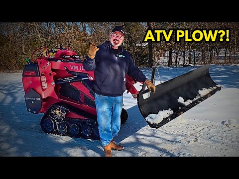 I Mounted an ATV Snow Plow on My Mini Skid Steer (DIY)