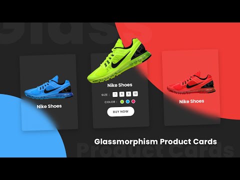 Glassmorphism Product Card UI Design using HTML and CSS | CSS Glass morphism Effects