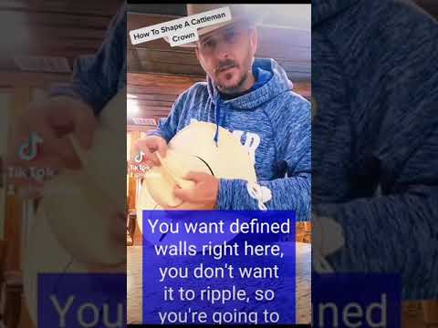 How to shape a Cattleman crown with Jeff Biggars.