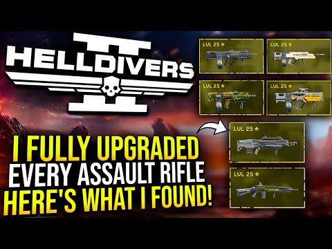 Helldivers 2 - I Upgraded & Tested Every Assault Rifle at Level 25