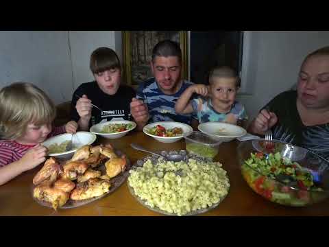мукбанг/ дети любят макароны, поэтому готовим часто