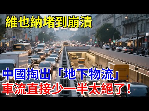 維也納堵到崩潰？ 中國掏出「地下物流」神方案！ 拿下覈心通道設計，車流直接少一半太絕了！#大國工程#基建狂魔#中國科技