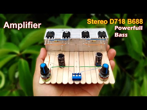 DIY Mini Amplifier Stereo D718 B688 Powerfull Ultra Bass, 12Volt Amplifier
