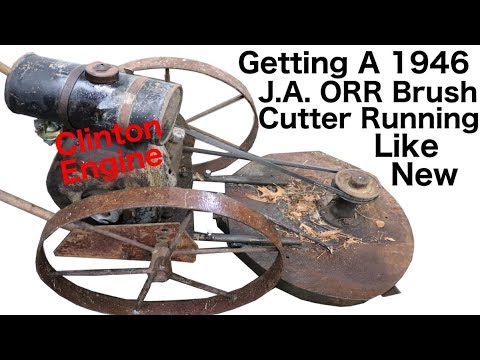Getting This AWESOME 1946 Brush Cutter Running Like New (Clinton Engine)