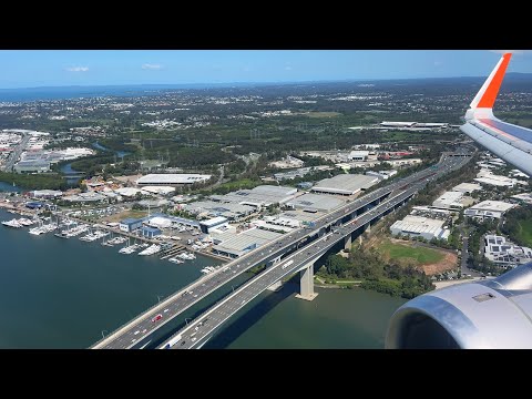 Picturesque Brisbane Landing - Full Flight Melbourne to Brisbane Jetstar JQ564  Airbus 321-200