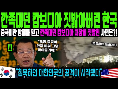 [해외감동사연] 태국-캄보디아 전면전 돌입직후, 한국무기 200기에 캄보디아 군부가 피눈물 흘린 이유 한국에게 처참하게 짓밟힌 사연은?!