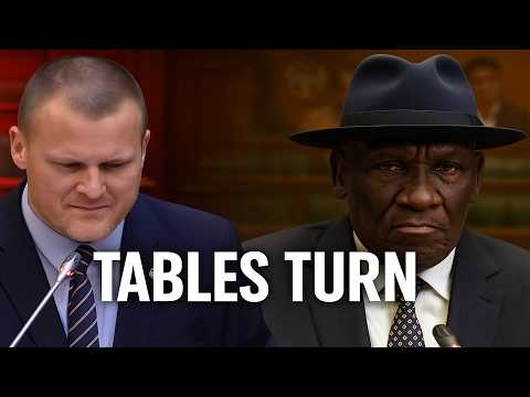 TABLES TURN as Ian Cameron GRILLS Bheki Cele in Parliament