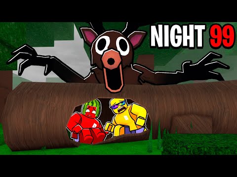 We Survived In A LOG For 99 Nights in the Forest🔦