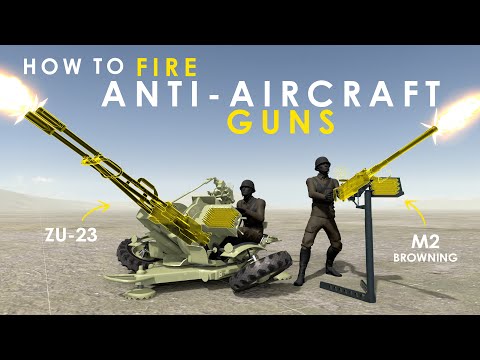 How to Fire Anti Aircraft Gun | M2 Browning & Zu-23