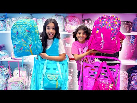 تحدي يشترون أغراض المدرسة بلون واحد فقط ! + أفضل فيديوهات شفا عن المدرسة !!