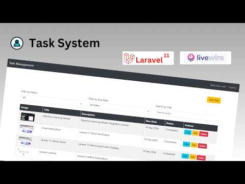 Laravel 11 Task System with Livewire: Manage Separate User Tasks | Beginners Project