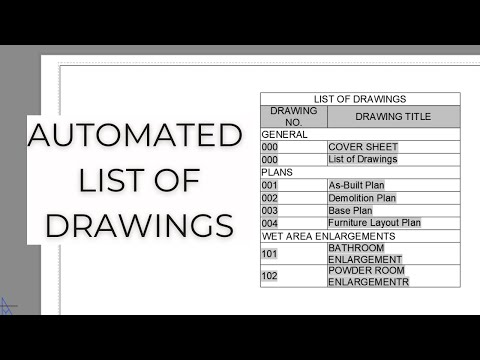 Create an Automated List of Drawings - AutoCAD for Beginners
