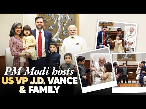 PM Modi receives US Vice President J.D. Vance and his family at 7, LKM