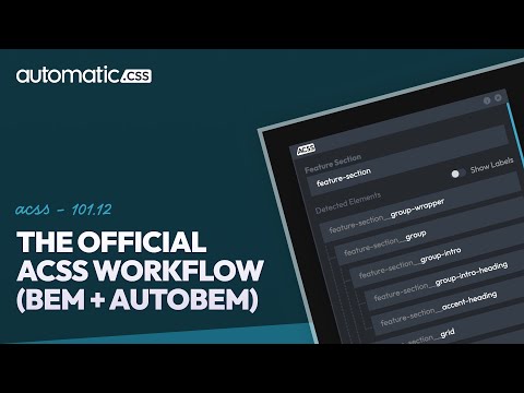 ACSS 101.12: The Official ACSS Workflow (BEM + AUTOBEM)