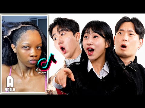 Koreans react to "Black Girls x Wig Magic" TikToks!