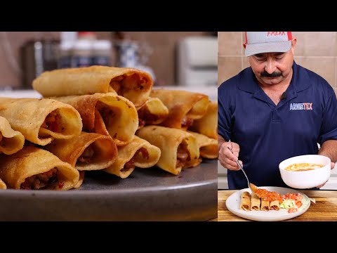 LEFTOVER TURKEY FLAUTAS RECIPE | How to Make Crispy Taquitos