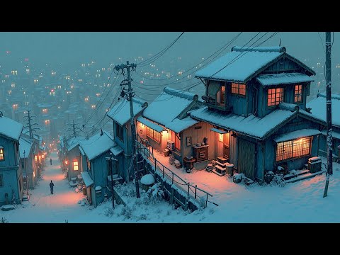 Snowy Japanese Lofi Ambience โ๏ธ Cozy Winter Vibes & Chill Hip Hop Beats ๐ถ Study Relax Sleep