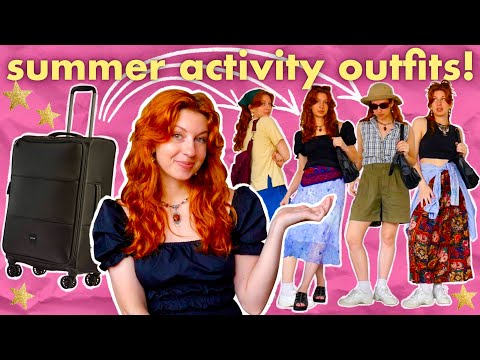 All the Outfits You Need for Your Summer Vacation! | cute but realistic travel activity outfits