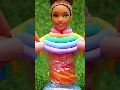 DIY Colorful Spring Coat for Barbie  #funcrafts #diy #dollcraft