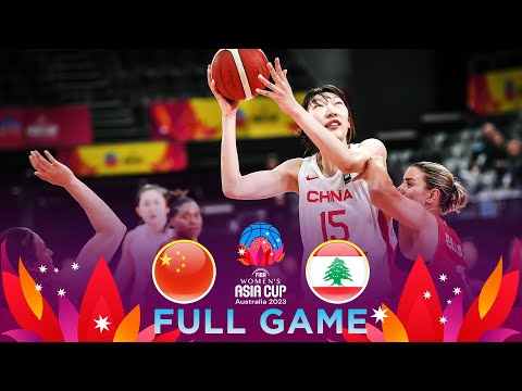 China v Lebanon | Full Basketball Game | FIBA Women's Asia Cup 2023 - Division A
