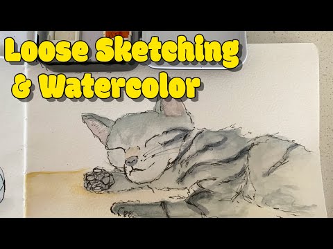 Loose Sketching and Watercolor #drawing #watercolor #inkdrawing