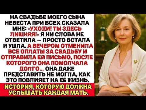 На свадьбе сына его невеста закричала:Вон отсюда — Я отменила всё и отправила ей шокирующее письмо