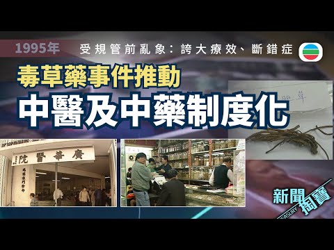 新聞掏寶｜中醫及中藥制度化發展　有毒「貴州龍膽草」事件推動政府介入｜香港歷史片段｜無綫新聞 TVB News