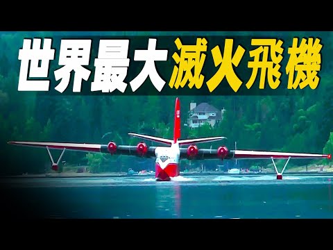 走進世界最大的滅火飛機，一次最大攜帶30噸水，燃油費用每小時高達3000美元，它是如何在美墨邊境執行滅火任務？ #大脑洞记事