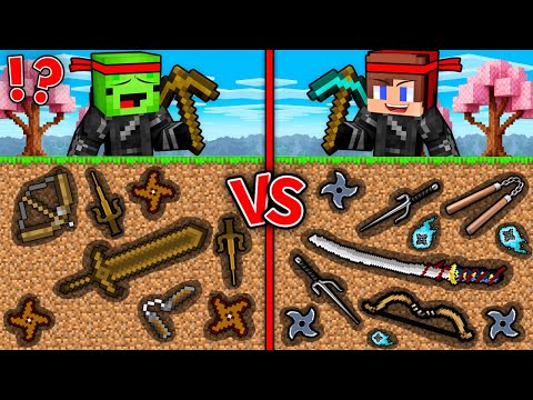 Mikey POOR vs JJ RICH NINJA Secret Items Mining Battle in Minecraft ! (Maizen)