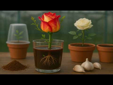 Just Coffee! The Rose Branch Suddenly Took Roots And Bloomed Like Crazy!