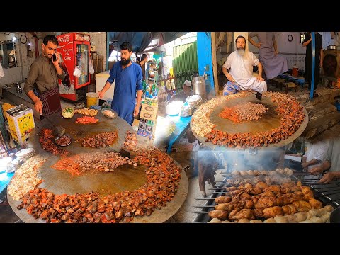 Popular and Max street food in Afghanistan | Liver fry | Chicken sajji | Parathi | Naan