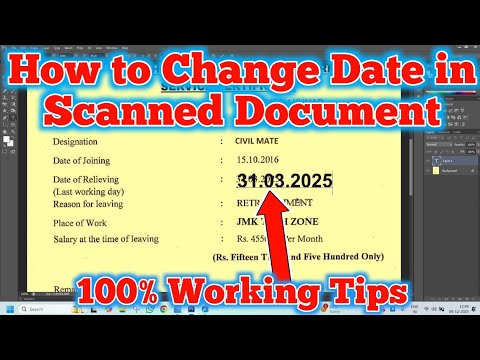How to Change Date in Scanned Document