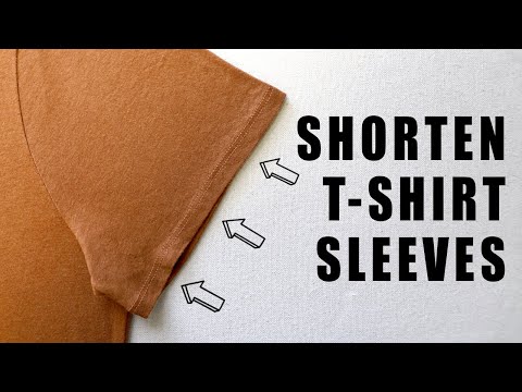 How to Shorten the Sleeves and Add Darts to Take Out Fullness on a T-Shirt