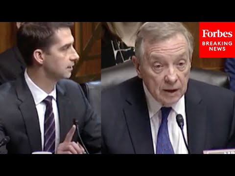 'Got Another Thing Coming!': Tom Cotton Fires Back At Durbin In Fiery Senate Hearing Clash
