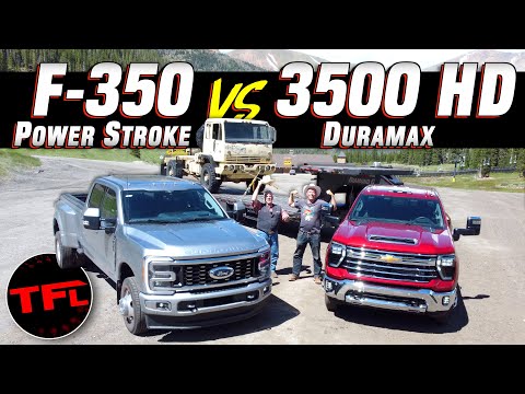 New HD RECORD? 2023 Ford F-350 vs. 2024 Chevy Silverado 3500HD on the World's Toughest Towing Test!