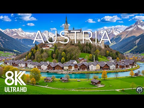 Austria 8K | Scenic Alpine Valleys, Wooden Villages & Towering Mountains
