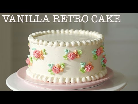 Retro style Vanilla Cake with German buttercream