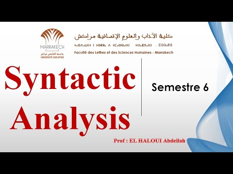 Syntactic Analysis - P1