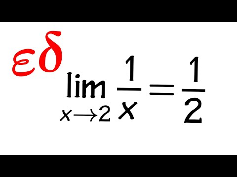 No proof, NO points! The limit of 1/x as x approaching 2 (epsilon-delta definition)