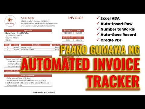 How to Create an Automated Invoice Tracker | TAGALOG EXCEL VBA