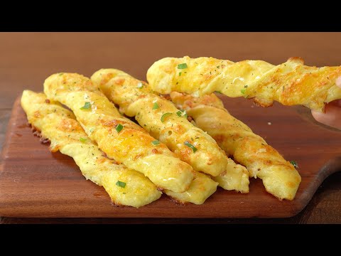 바삭바삭, 허니버터 치즈마늘빵 (No이스트,No발효) :: 치즈갈릭스틱 :: Honey Butter Cheese Garlic Twist, Cheese Bread Stick