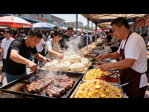 The most popular food street among locals in Hebei Province, China, with 1 hour of non-stop food!