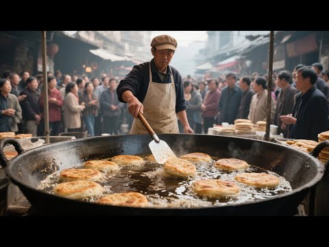 中国河北涿州最大早市，探寻人间烟火与历史韵味，藏在烟火里的宝藏地，碳水炸弹天堂，本地人的三餐四季！解锁逛吃新姿势，1元水煎包吃到撑，面茶美味正宗，烧饼超酥脆，清真驴打滚软糯香甜，物美价廉，人们疯狂抢购