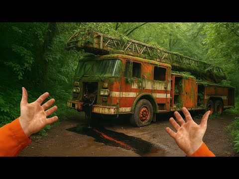 Starting & Test Driving an Abandoned FIRE TRUCK Forgotten for 50 Years | POV Restarting