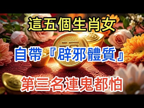 你家有嗎？這五個生肖女自帶『辟邪體質』，第三名連鬼都怕！