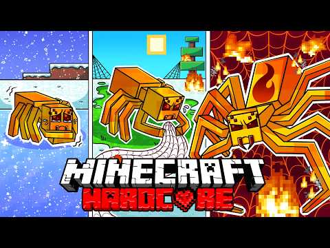 I Survived 100 DAYS as a FIRE SPIDER in HARDCORE Minecraft!