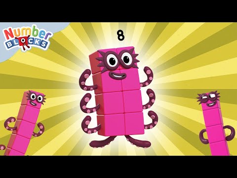The Many Shapes of Octoblock 🐙 | Counting for Kids | @Numberblocks